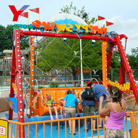 Manège à bascule multi-places en acier pour enfants et familles, idéal pour les parcs d'attractions et les fêtes foraines en extérieur