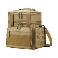 Grande boîte à lunch isotherme 24L pour adultes, sac fourre-tout isotherme multi-poches souple résistant à l'eau pour le camping en plein air réutilisable Oxford