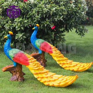 Lámpara LED 3D de pavo real personalizada, grande, impermeable IP65, con diseño de resina y fibra de vidrio, para jardín, para el festival Diwali al aire libre. - Product Image 3