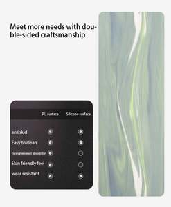 FUXI Tapis en caoutchouc PU Yoga Pilates Fitness Tapis de yoga PU d'impression de courbes personnalisées en gros - Product Image 4