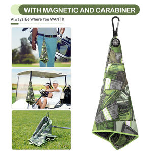 Serviette de golf magnétique personnalisée de haute qualité, serviette de golf en microfibre, logo imprimé, serviette de golf magnétique - Product Image 3