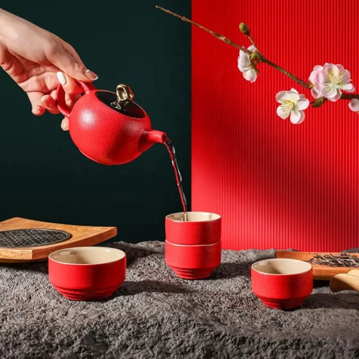 Hot Sale Chinese Traditional Tea Set Teapotporcelain Tea Set Ceramic Chinese Kung Fu Teapot Handmade Teapot Set