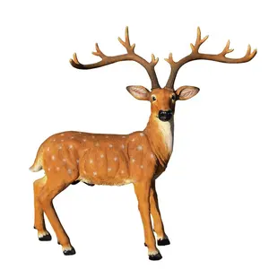 Customized Decoration Animal Figurines Realistic Ornaments Polyresin Deer Statue animal garden statue sculpture souvenir gifts