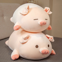 Nuevo Peluche de juguete, muñeco de peluche, cerdo gordo rosa, perezoso, cerdo gigante grande, muñeco de peluche, dinosaurio suave, Animal de peluche ponderado