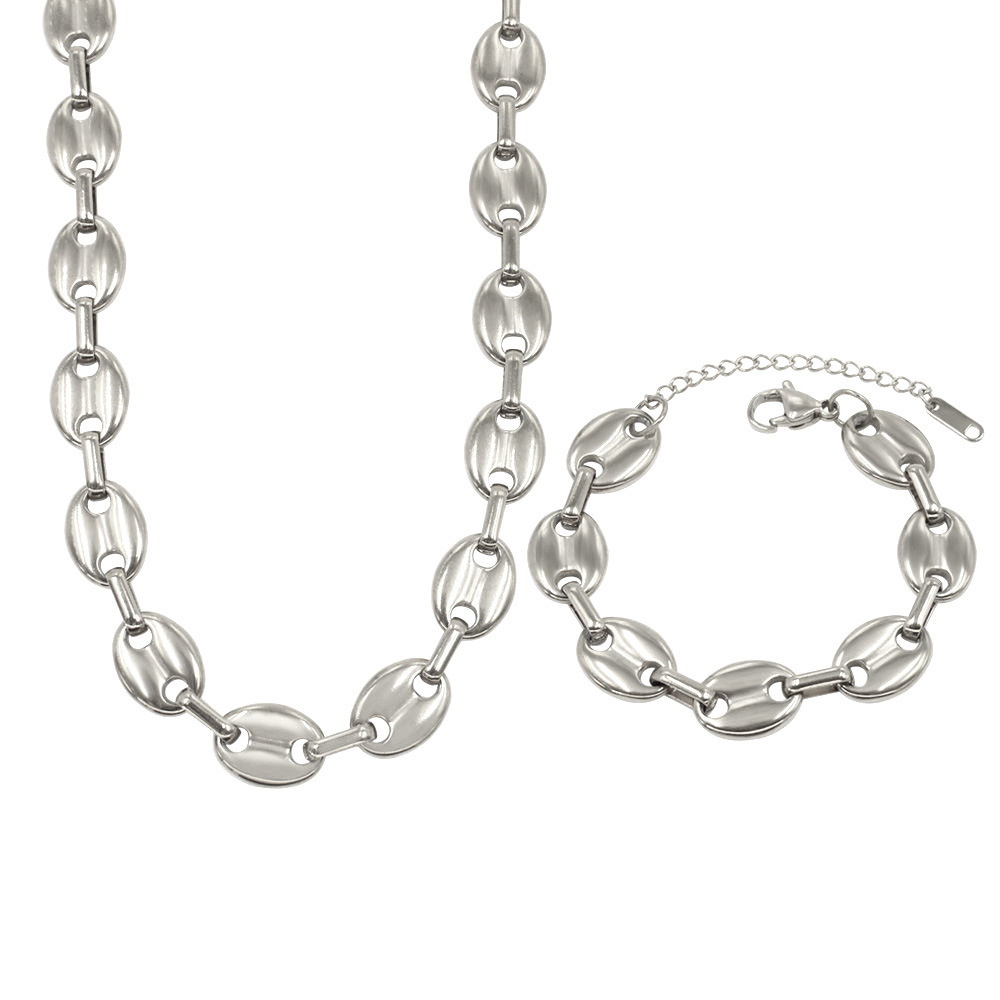 Argent 13mm Collier 40cm + 5cm