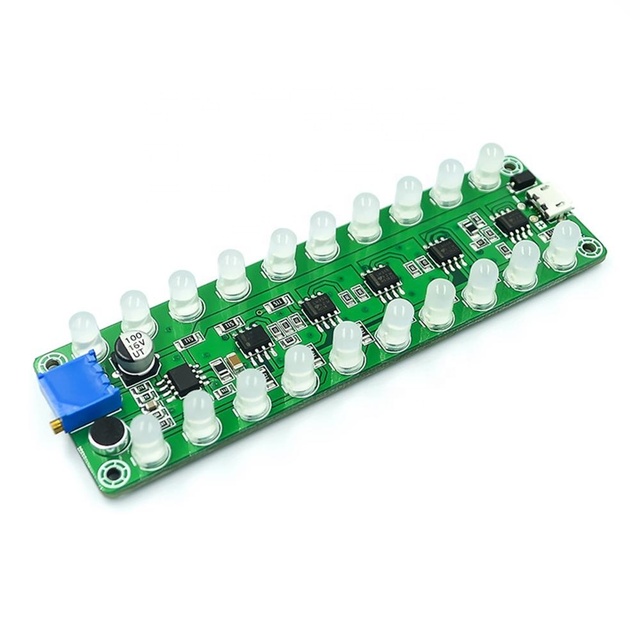 Taidacent Usb Voice Activated Power Amplifier Multi-color Diy Rgb Led Acoustic Sound Wave Led Audio Spectrum Analyzer