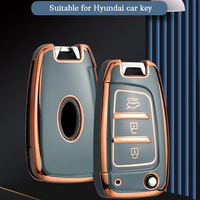 Housse de protection pour clé télécommande de voiture en TPU, nouveau Design adapté pour Hyundai Solaris 2 Elantra i30 i35 i40 coque de protection pour porte-clés accessoires automobiles