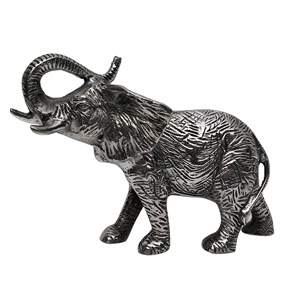 Estatuilla de estatua de elefante antiguo, artesanía de Metal decorativa en técnica de fundición de aluminio - Product Image 1