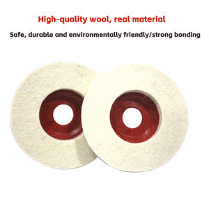 דיסק שיוף צמר בינוני באיכות גבוהה 100 מ\\\"מ בעובי 10 מ\\\"מ למטחנה זוויתית - ליטוש/שיוף נירוסטה/זכוכית/שיש OEM - Product Image 6