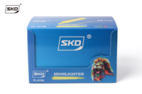 Haute qualité grande capacité encre allemande surligneur stylo couleur néon capuchon noir 36 pièces présentoir ensemble école utilisation personnalisation