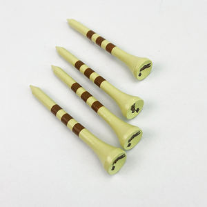 Ventas calientes Logotipo personalizado Impresión <span class=keywords><strong>de</strong></span> madera Bambú <span class=keywords><strong>Golf</strong></span> Tees Biodegradable Creative Stripes Print - Product Image 2