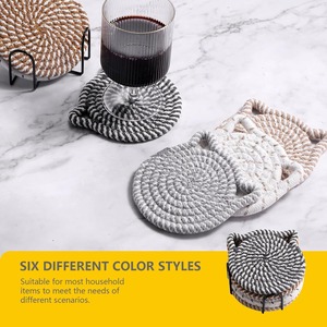 ที่รองแก้วไม้ตกแต่งบ้านลายแมว ของขวัญสำหรับคนรัก สไตล์จีนดั้งเดิม ปลอดสารพิษ ตลกและแปลกใหม่ อุปกรณ์สำนักงาน - Product Image 4