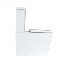 Sanitaires modernes de haute qualité de Chine, designs de salle de bain de luxe, ensemble de toilettes à deux pièces avec chasse d'eau en surface, WC, commode, siphon en céramique
