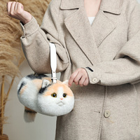 Sac fourre-tout à bandoulière en peluche XR Calico en forme de chat, jouet en peluche, rembourrage en polyester et coton PP, à partir de 14 ans, directement de l'usine