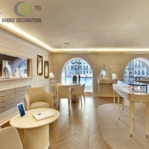 Jewellery Shop Interior Design Unique Stainless Steel Jewelry Displays Counter Luxury Wall Glass Showcase Display <b>for</b> Jewel - Product Image 5