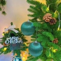 Boules de Noël en satin de haute qualité, 8,8 cm, facettées, rouges, avec capuchon doré, imperméables, personnalisables
