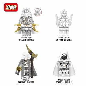 मूवी चांदनी नाइट श्री नाइट Khonsu संग्रह सुपर हीरो मिनी कार्रवाई के आंकड़े के लिए इमारत ब्लॉकों खिलौने बच्चों Juguetes