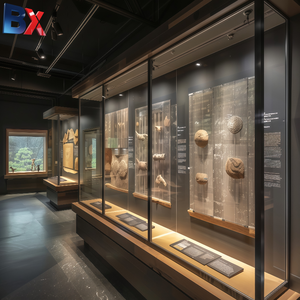 Vetrina museo personalizzabile con climatizzatore e illuminazione a LED per manufatti e oggetti d'antiquariato vetrina - Product Image 6