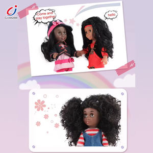 Mini poupée en plastique pour filles africaines noires, jouet personnalisé - Product Image 3