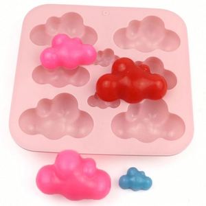 Moule en silicone écologique personnalisé avec logo, 8 cavités, formes de nuages grands et petits, pour bougies, savons, gâteaux, poudings, résine, OEM/ODM - Product Image 1