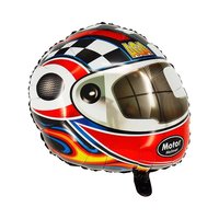 Nouveau style de ballon pneu, ballon rond en aluminium à carreaux noir et blanc de 18 pouces, ballon décoratif sur le thème du casque de course