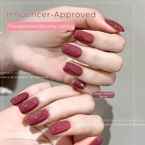 Collection de gel pigmenté UV OEM et ODM automne-hiver Salon professionnel-Vernis à ongles velours terre cuite glacé nu sans Hema - Product Image 4