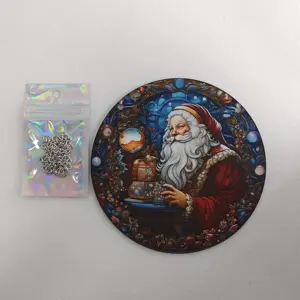 Boules Résine Acrylique Père Noël Décoration Arbre de Noël Pendentif