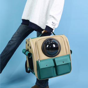 กระเป๋าเป้สะพายหลังสำหรับสัตว์เลี้ยงขนาดใหญ่แบบแฟชั่นใหม่กระเป๋าสุนัขและแมวแบบพกพากรงพับได้สำหรับสัตว์เลี้ยง - Product Image 4