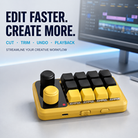 Teclado Inalámbrico SIKAI de 12 Teclas con Doble Perilla, Teclado Macro Programable RGB 2.4G USB-C con Panel de Control de Atajos para Edición y Oficina