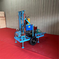 Machine de puits d'eau diesel hydraulique efficace 300m pour petite plate-forme d'irrigation de terres agricoles rurales urbaines de ménage