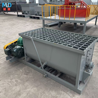 Mélangeur à ruban horizontal pour engrais, compost organique, fumier, poudre, machine de mélange 1,5-8 T/H en acier inoxydable