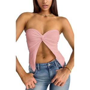 Nuevo Producto: Blusas de Verano para Mujer, Camisetas sin Mangas con Aberturas, a la Moda - Product Image 1