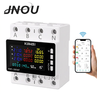 Compteur d'énergie intelligent WiFi triphasé 80A sur rail DIN avec détection de surtension, de surpuissance 23KW, d'inéquilibre de courant, de température et de coupure programmée