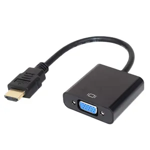 Adaptador hdmi macho para vga fêmea, conversor vga para hdmi, cabo adaptador de conversor 1080p para pc laptop tablet