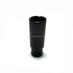 Anti-corrosie zwarte afwerking diepe impactdop 1/2 inch aansluiting lange zeskantmoerhuls voor reparatiewerkzaamheden met elektrische impactschroevendraaier - Product Image 4