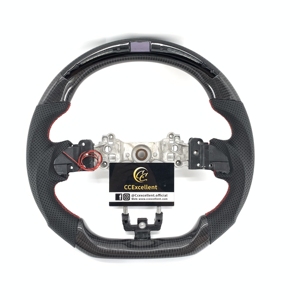 Volante de Fibra de Carbono Real para Subaru WRX <span class=keywords><strong>STI</strong></span> 2015 2016 2017 2018 2019 2020 2021 <span class=keywords><strong>2022</strong></span>, Excelente Volante - Product Image 1
