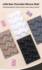 Molde para Pastel en Forma de Oso de 8 Cavidades de la Fábrica SILIKOLOVE, Certificado LFGB, Grado Alimenticio, Antiadherente, Libre de BPA, Moldes de Silicona para Pastel de Mousse - Product Image 6