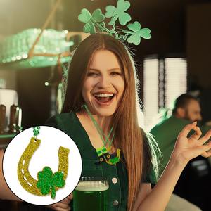 Collar para Fiesta del Día de San Patricio, Collar de Disfraz del Día de San Patricio, Collar de Cuentas Verdes del Día de San Patricio - Product Image 5