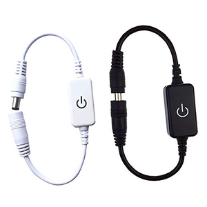 LED Strip Lights <span class=keywords><strong>Dimmer</strong></span> với cảm ứng thiết bị chuyển mạch Inline On/Off chuyển đổi cáp <span class=keywords><strong>DC</strong></span> cắm nối điều chỉnh độ sáng Diming điều khiển - Product Image 1
