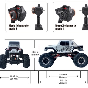 Brushed REMO Hobby SJY-1071 ÉLECTRIQUE 4WD 2 ÉCHÈNDRAGE 1/10 4GHZ RC OFF-ROAD BRUSH ROCK CRAWLER FRONT WHEEL STEERING - Product Image 3