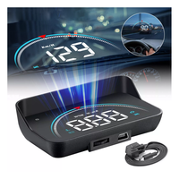 Voiture HUD M8 OBD2 HUD Pare-brise Affichage tête haute Compteur de vitesse Température Alarme tension Compteur auto Accessoires de voiture