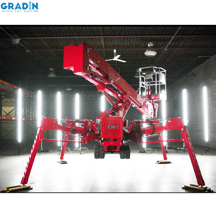 Cherry Picker/ 27m Diesel Towable Trailer Wheels Spider Articulated ...