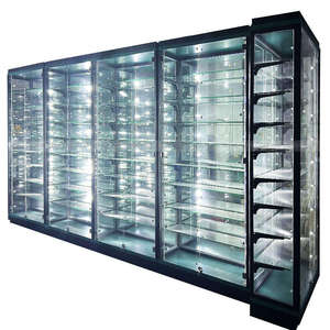 New Retail Store Decoration Glass Showcase Smoke <strong>Shope</strong> Tobacco Kiosk High Quality Transparent Glass Display Cabinet with Lock - Product Image 2