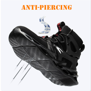 <span class=keywords><strong>Scarpe</strong></span> <span class=keywords><strong>antinfortunistiche</strong></span> in tessuto a vita alta con punta in acciaio antismash <span class=keywords><strong>e</strong></span> soletta in rete con suola in plastica-stivali da lavoro per tutte le stagioni - Product Image 4