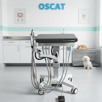 Unité dentaire vétérinaire portable OSCAT, équipement vétérinaire avec pièce à main LED pour les soins bucco-dentaires des animaux de compagnie (chiens, chats), outil de clinique.