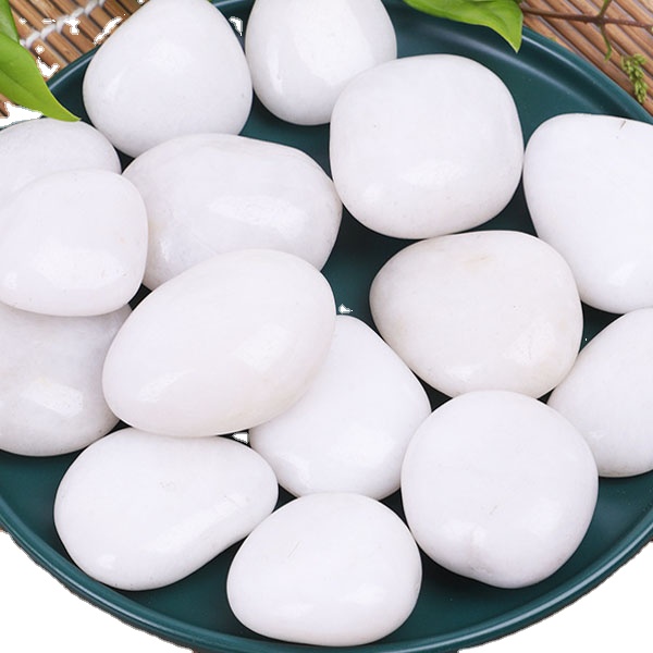 Small White Rocks Natural Decorative Gravel Polished White Pebbles Cobble Stone For Garden Landscape Decoration