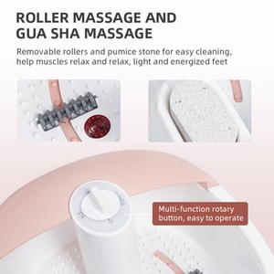 เครื่องนวดเท้าพกพาแบบพับได้ ปี 2024 พร้อมลูกกลิ้ง 2 ลูก นวดเท้าแบบสปา พร้อมระบบทำความร้อน - Product Image 3