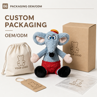Peluche Souris Personnalisée Direct Usine, Rembourrage Coton PP, Tissu Ultra Doux, Cadeau d'Anniversaire Anti-Stress, OEM/ODM, Marque Privée, Vente en Gros