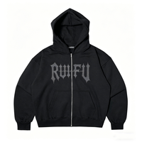 Sudadera con Capucha Personalizada Unisex de Invierno, con Logotipo Bordado en 3D, de Felpa de Algodón, con Cierre, Ecológica y Transpirable