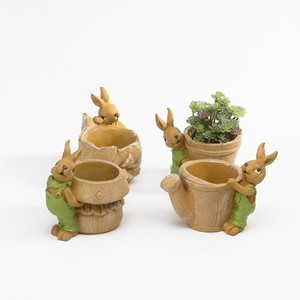 Figuras de Conejo de Resina, Macetas para Plantas, Decoración para Jardín y Patio - Product Image 2